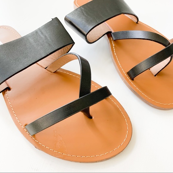 Steven Ella Black Toe Strap Sandal B16233 - Picture 6 of 8